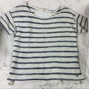 🌸 ROXY Textured Knit Stripe Top